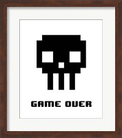Framed Game Over  - Black Skull