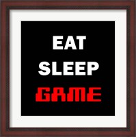 Framed Eat Sleep Game - Black