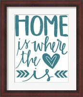 Framed Home Heart Typography
