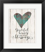 Framed Grateful Hearts