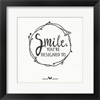 Framed Smile - White
