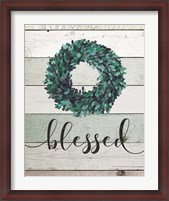 Framed Blessed Wreath II