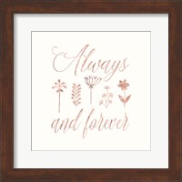 Framed Always and Forever Floral