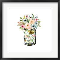 Framed Mason Jar Bouquet