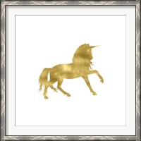Framed Gold Unicorn Square