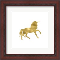 Framed Gold Unicorn Square