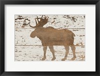 Moose in Reverse Framed Print