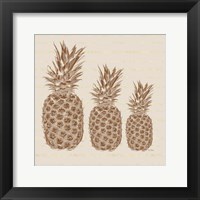Framed Three Pineapples