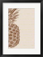 Left Side Pineapple Framed Print