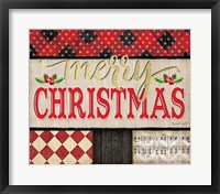 Merry Christmas Plaid Framed Print