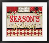 Framed Season's Greetings Plaid