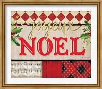 Framed Joyeux Noel Plaid