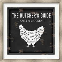 Framed Butcher's Guide Chicken