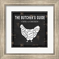 Framed Butcher's Guide Chicken