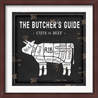 Framed Butcher's Guide Cow