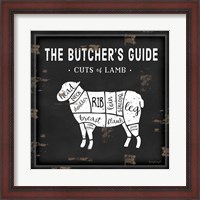 Framed Butcher's Guide Lamb