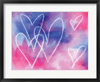 Framed Blue Hearts