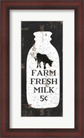 Framed Farmhouse Milk Bottle