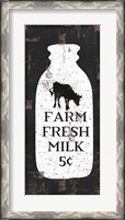Framed Farmhouse Milk Bottle
