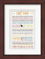 Framed Life Tips - Dog