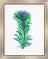 Framed Blue Feather II