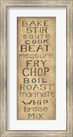 Framed Kitchen Words