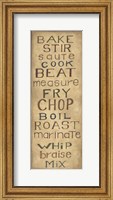 Framed Kitchen Words