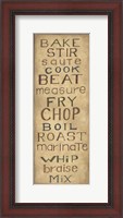 Framed Kitchen Words