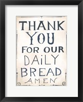 Framed Daily Bread