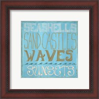 Framed Seashells & Sand Castles