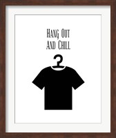 Framed Hang Out And Chill - White