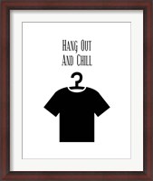Framed Hang Out And Chill - White