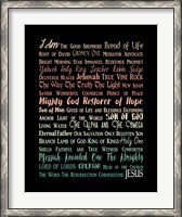 Framed Names of Jesus Rectangle Orange Ombre Text