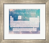 Framed Periodic Table Blue Grunge Background