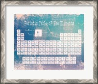 Framed Periodic Table Blue Grunge Background