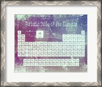 Framed Periodic Table Purple Grunge Background