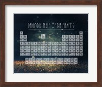 Framed Periodic Table Gold Dust - Blue