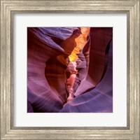 Framed Fire In Canyon