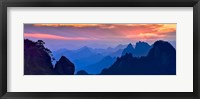 Framed Sanqing Mountain Sunset