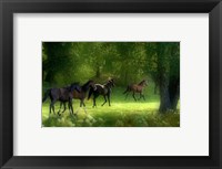 Framed Running Horses