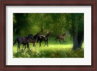 Framed Running Horses