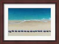 Framed Row of Beach Umbrellas