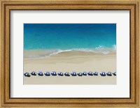 Framed Row of Beach Umbrellas