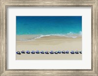 Framed Row of Beach Umbrellas