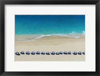 Framed Row of Beach Umbrellas
