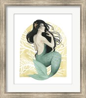 Framed Deco Mermaid II