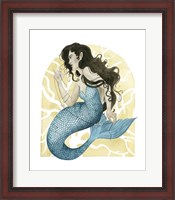 Framed Deco Mermaid III