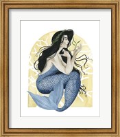 Framed Deco Mermaid IV