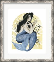 Framed Deco Mermaid IV