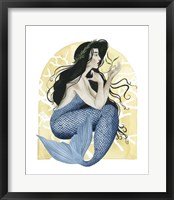 Framed Deco Mermaid IV